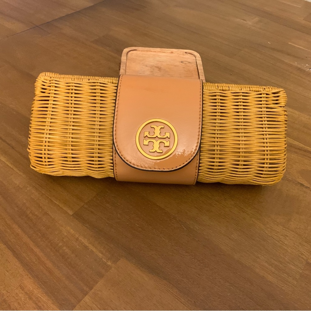 Tory Burch Rattan Clutch NWT!